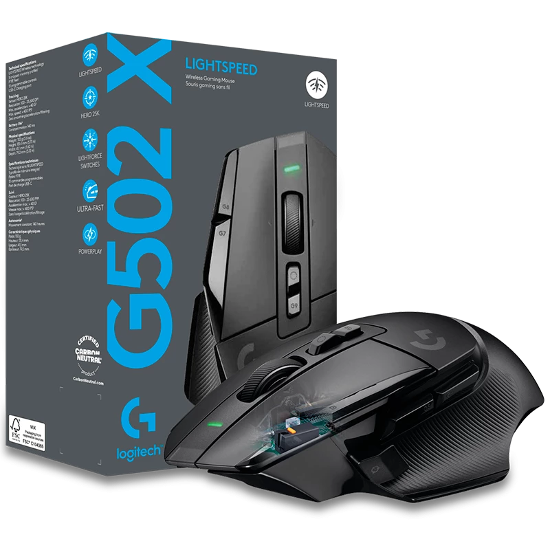 Mouse Gamer Inalámbrico Logitech G502 X (Negro)